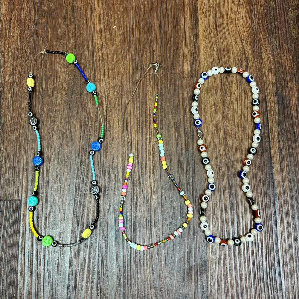 Lot of 3 colorful fun‎ necklaces!